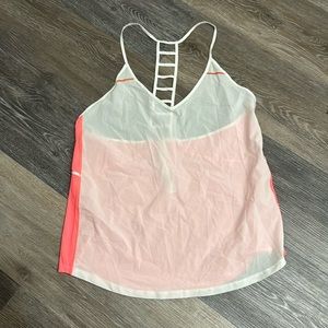 NWOT lululemon white neon pink Racerback lightweight workout tank top 6
